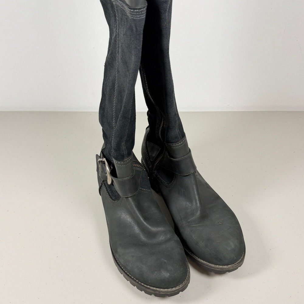 Timberland Genuine Leather Suede Zip Buckle Knee High Boots US 9 EU 40 - Picture 4 of 8